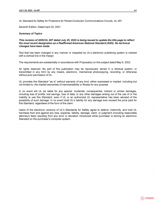 UL 497 PDF UL 497 PDF
